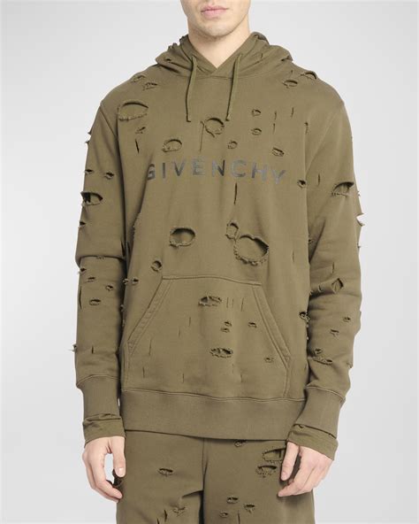 givenchy hoodie crop|Givenchy destroyed hoodie.